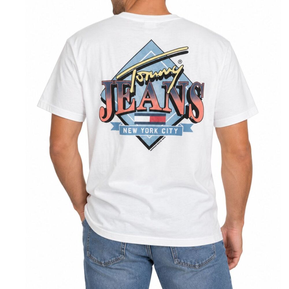 Tommy Jeans New York City Graphic T-Shirt in White | Size Large